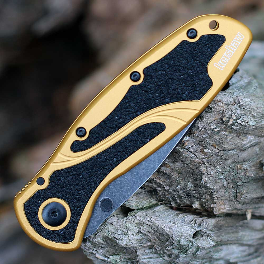 Kershaw Blur-Gold Aluminum (3.4" 14C28N) 1670GLDBW