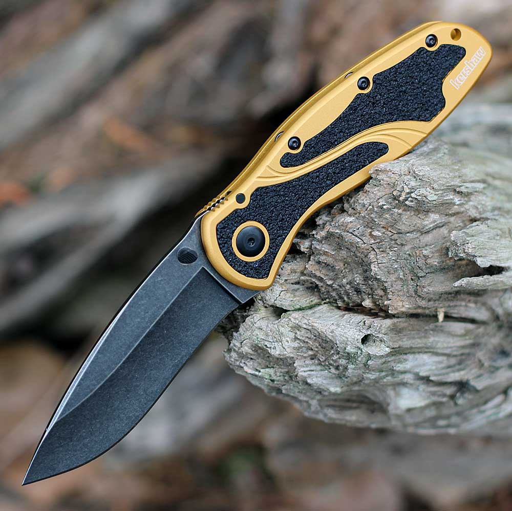 Kershaw Blur-Gold Aluminum (3.4" 14C28N) 1670GLDBW