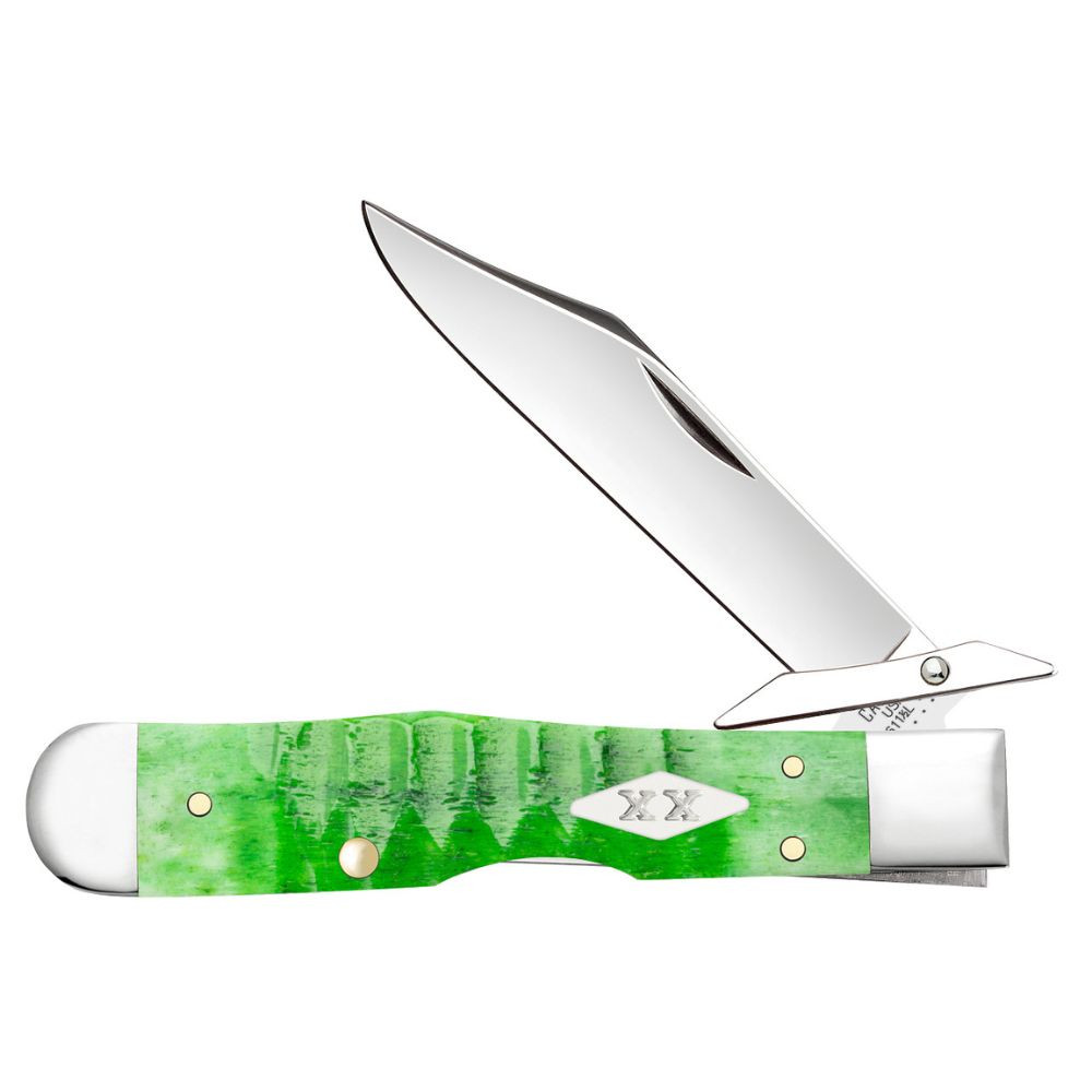 ねこっちゃ Case Cheetah Cub Bright Green Bone | 11446| Knifeworks