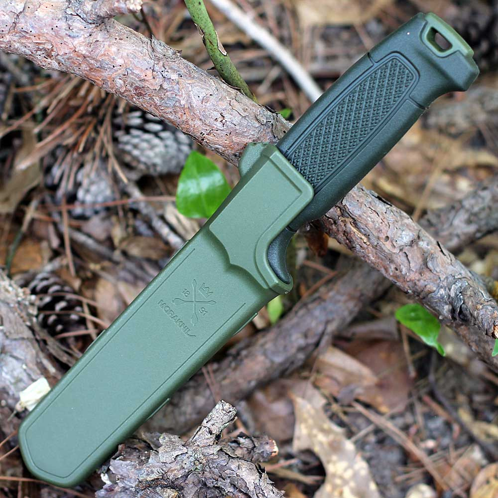 Mora Kniv Amberg (S) Fixed Blade Knife 4.29" 12C27 Stainless Steel Scandi Grind Black 14549