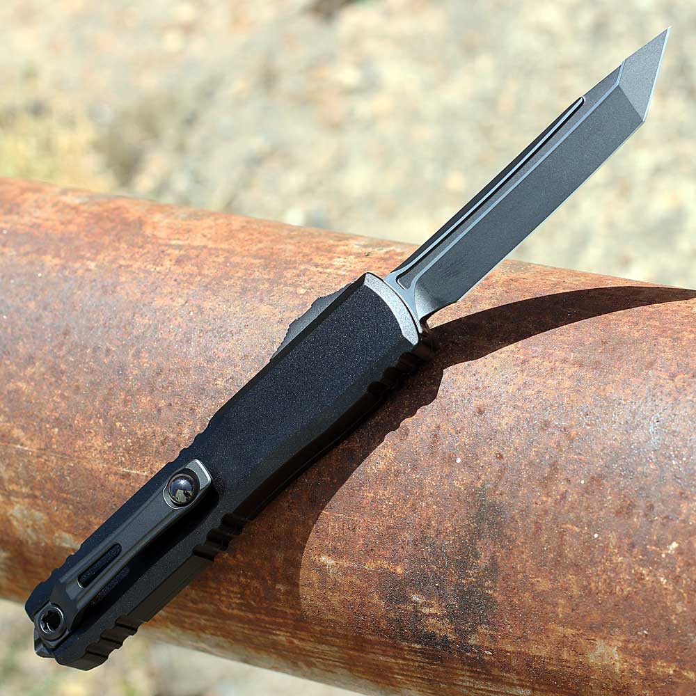Microtech Ultratech T/E Gen IV Tactical Standard Black Aluminum (5" Tanto 2-Tone M390MK) 11234-1T