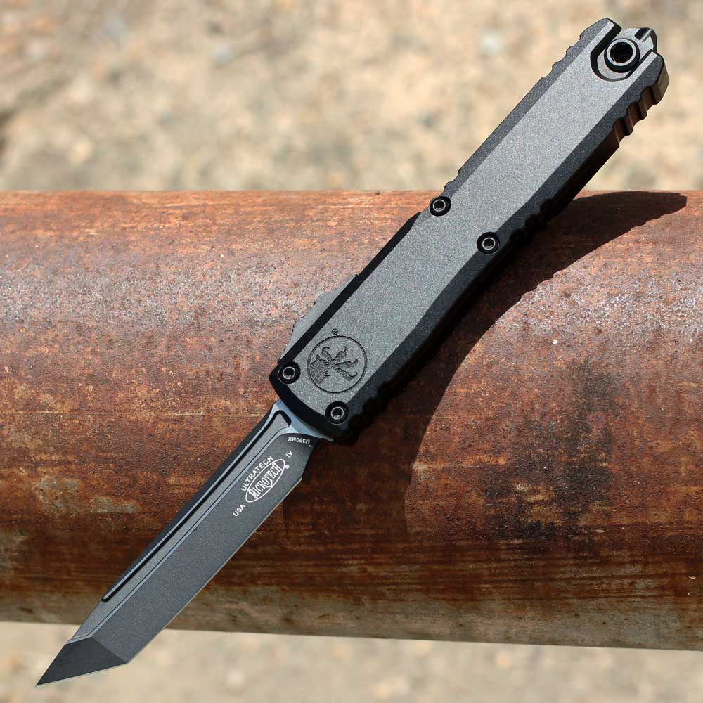 Microtech Ultratech T/E Gen IV Tactical Standard Black Aluminum (5" Tanto 2-Tone M390MK) 11234-1T