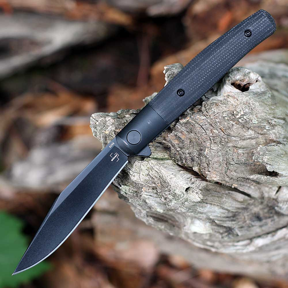 Boker Plus Modern Stockman 01BP0034 Nitro-V Black Blade Micarta Handle Side View