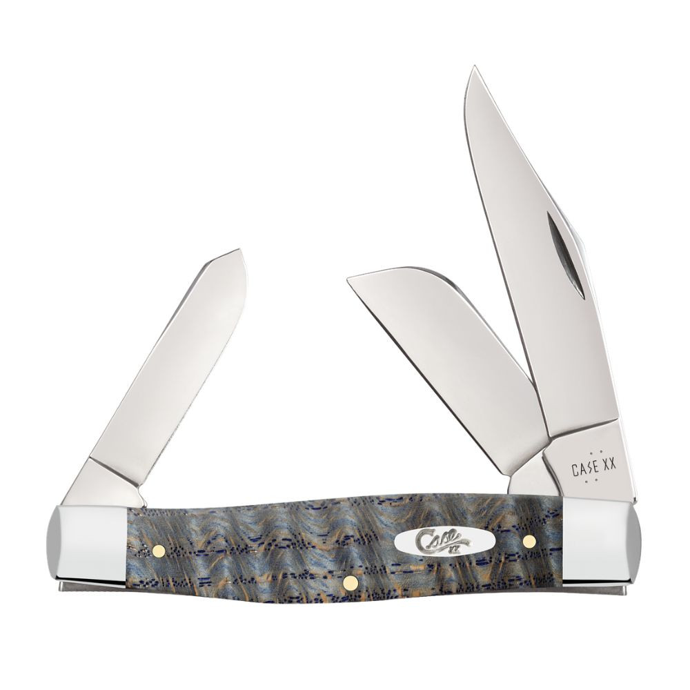 Front View: Case Large Stockman knife open clip sheepfoot spey blades Tru-Sharp stainless