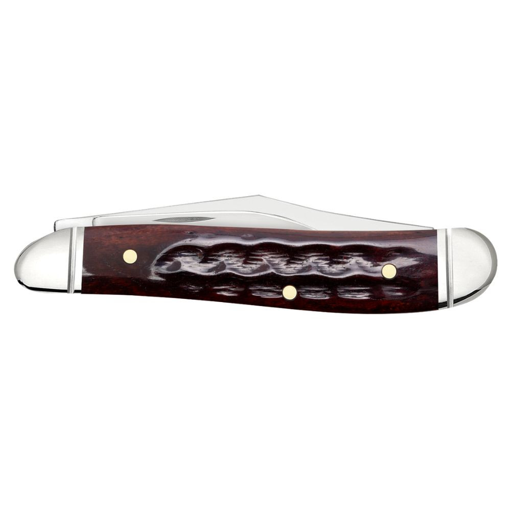 Case Peanut | 55234 | Pocket Worn Mahogany Bone | Knifeworks