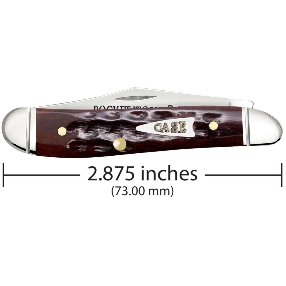 Case Peanut | 55234 | Pocket Worn Mahogany Bone | Knifeworks