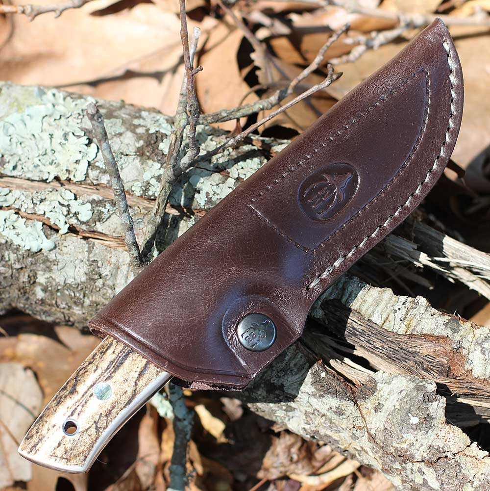 Muela Kodiak 02MU023 Full Tang Fixed Blade with Leather Snap Closure Sheath