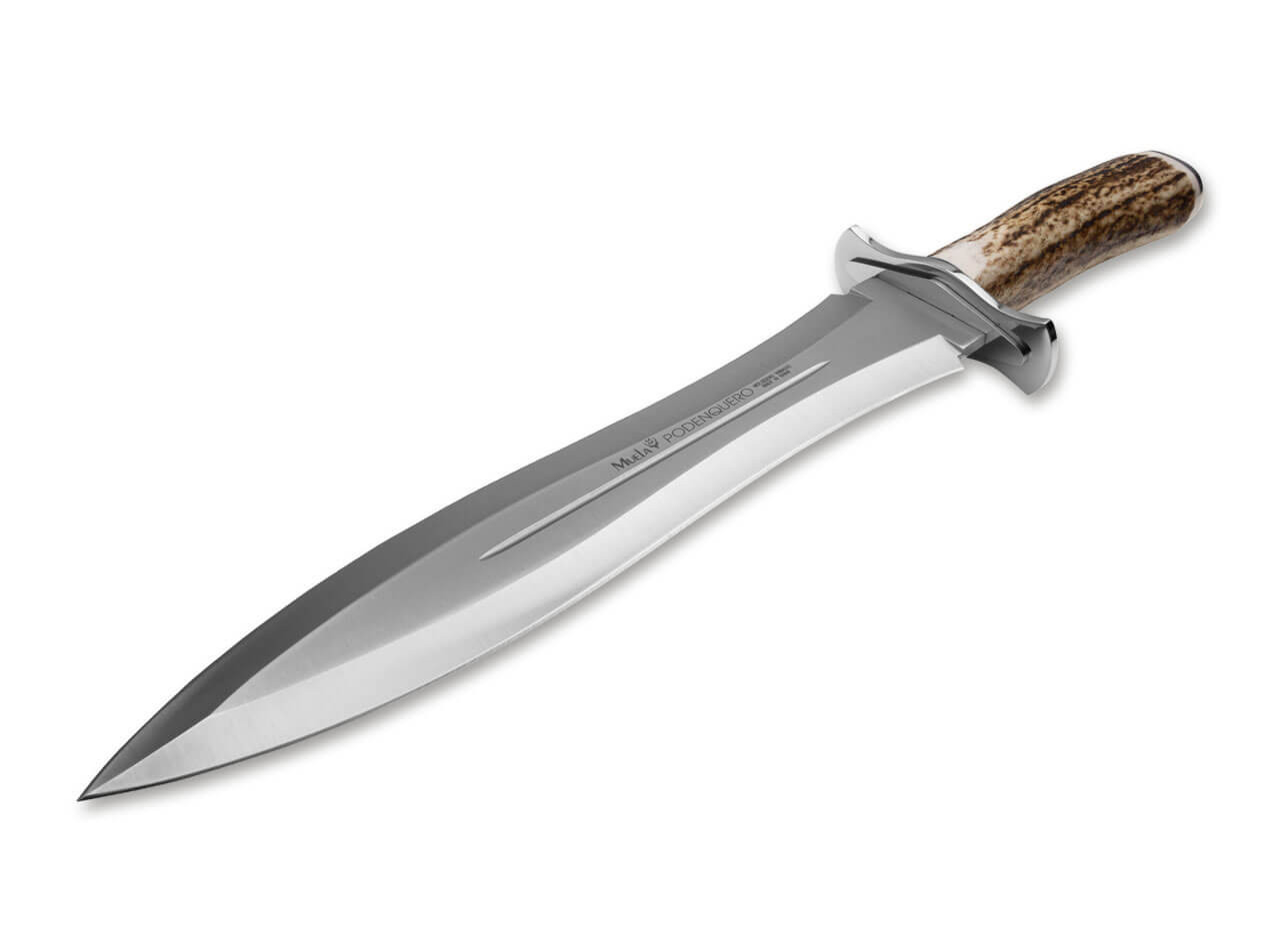 Muela Stag 02MU030 10.55-inch 4116 Stainless Fixed Blade Knife with Natural Stag Handle