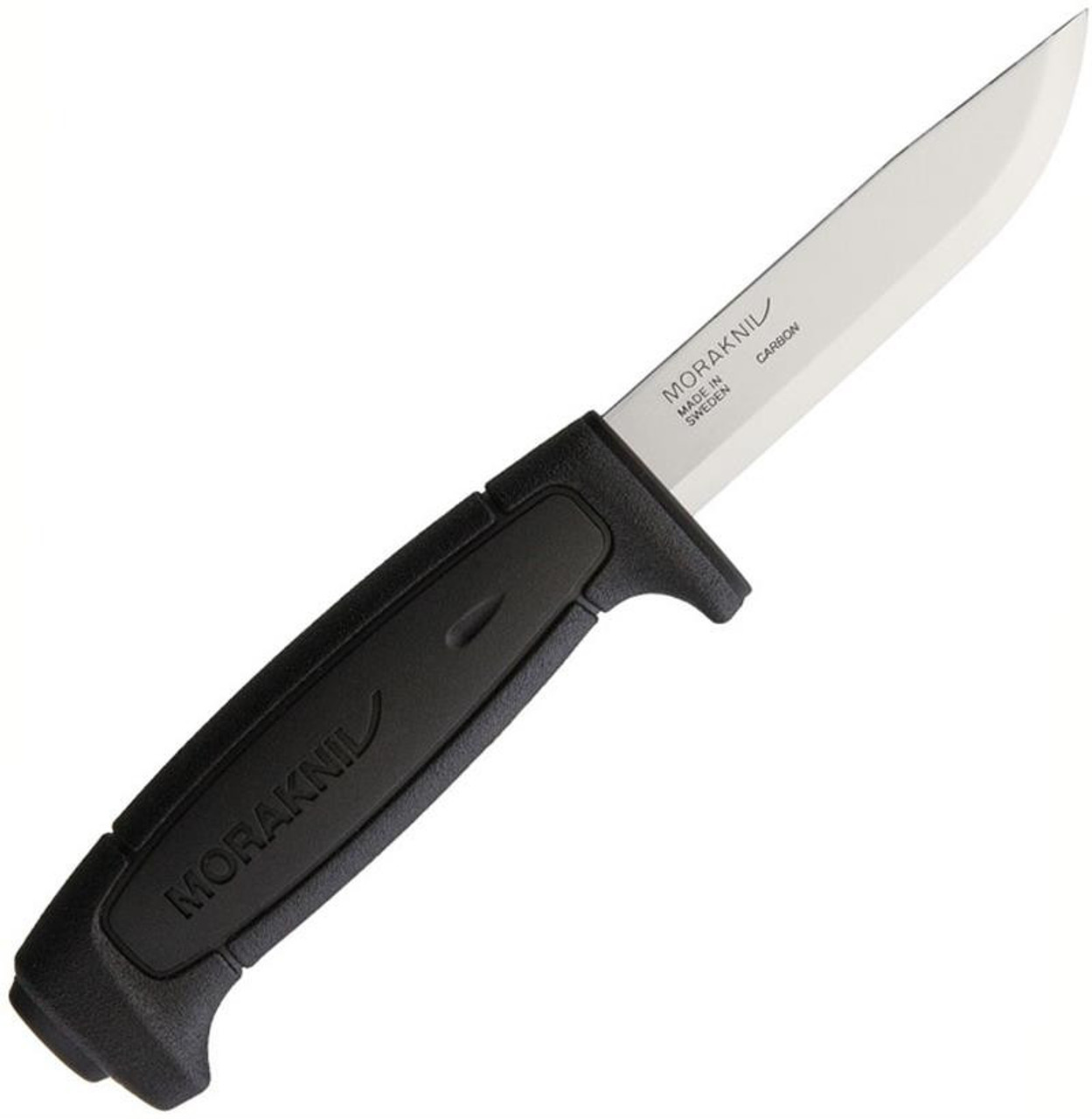Mora Kniv Basic 511 (01830) 35." High Carbon Steel Drop Point Plain Blade, Black Polymer Handle, Black Molded Polymer Sheath