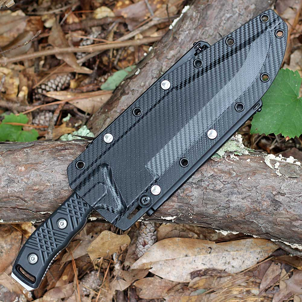 Microtech Arbiter - 8.75"  Bohler M390MK Stonewash Plain Edge Blade, Black G-10 Handle - 104-10