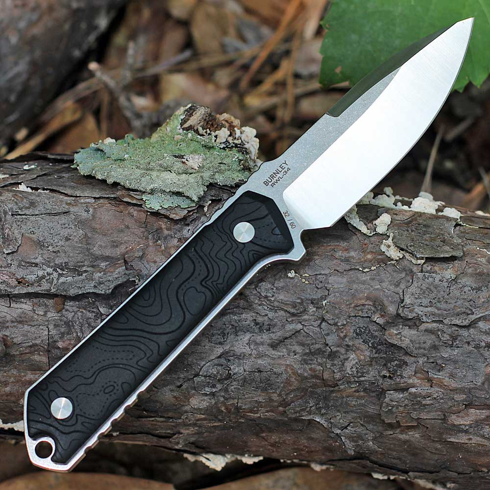 Boker Germany Kiboku Signature Edition 120576 black Richlite Topo handle — 3D topography surface, serial number stamped, 60 pieces worldwide