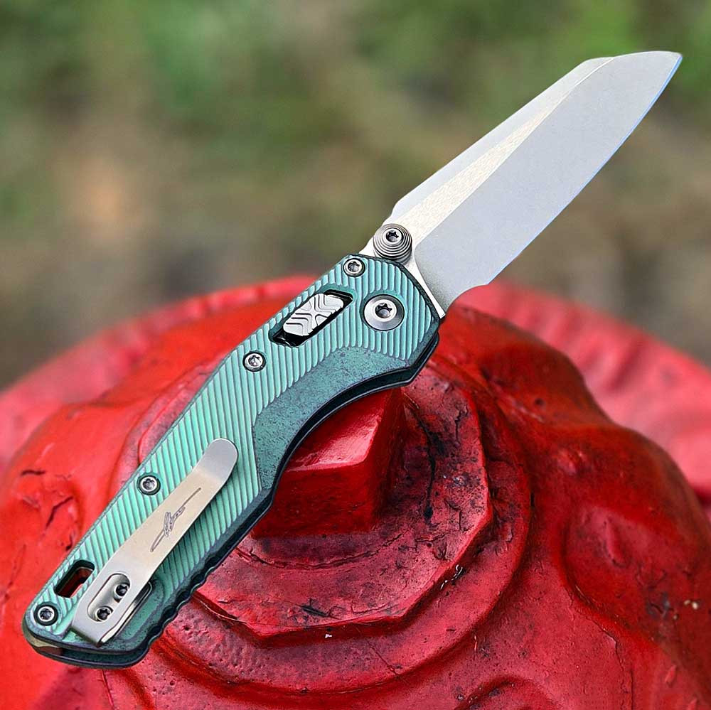 Microtech MSI Mini Marfione Select Antique Green Bronze 210M