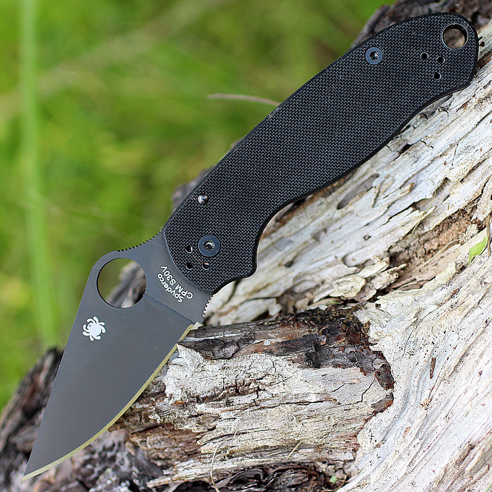 Spyderco Para 3 C223GPBK Black Blade Open