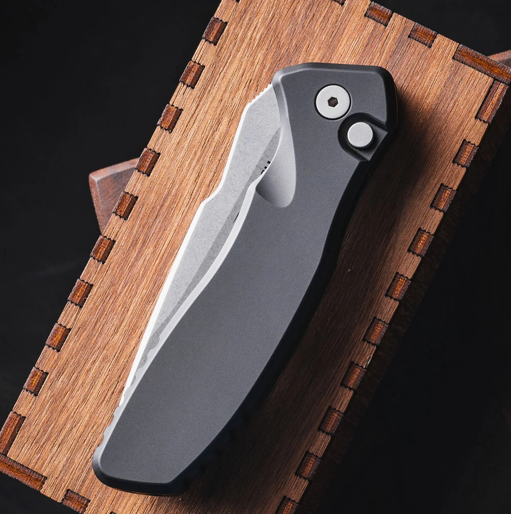 Pro-Tech Pallas Auto Black Aluminum Blasted Hardware Handle Detail View