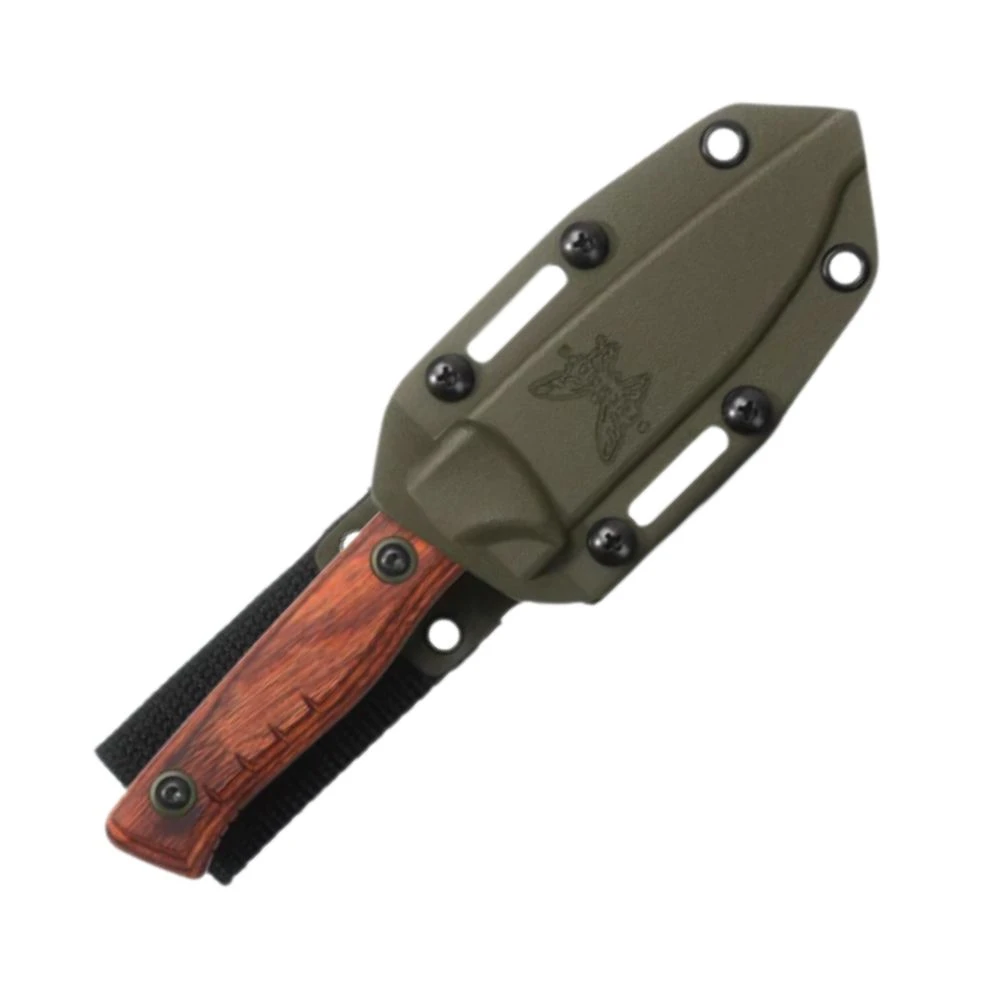 Benchmade SlipRidge Fixed 15650 OD Green Boltaron Modular Sheath Detail View
