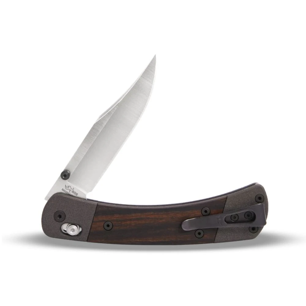 Buck 110 Crossbar Elite 0110BRS18-B Black Nitride Deep Carry Pocket Clip Detail View