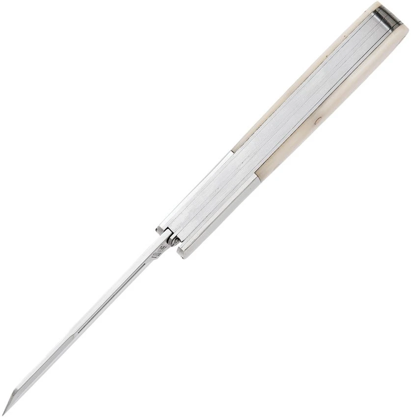 Bear & Son BCWSB280 large sheepfoot 2-blade Barlow with satin 440 stainless blades and white smooth bone handle
