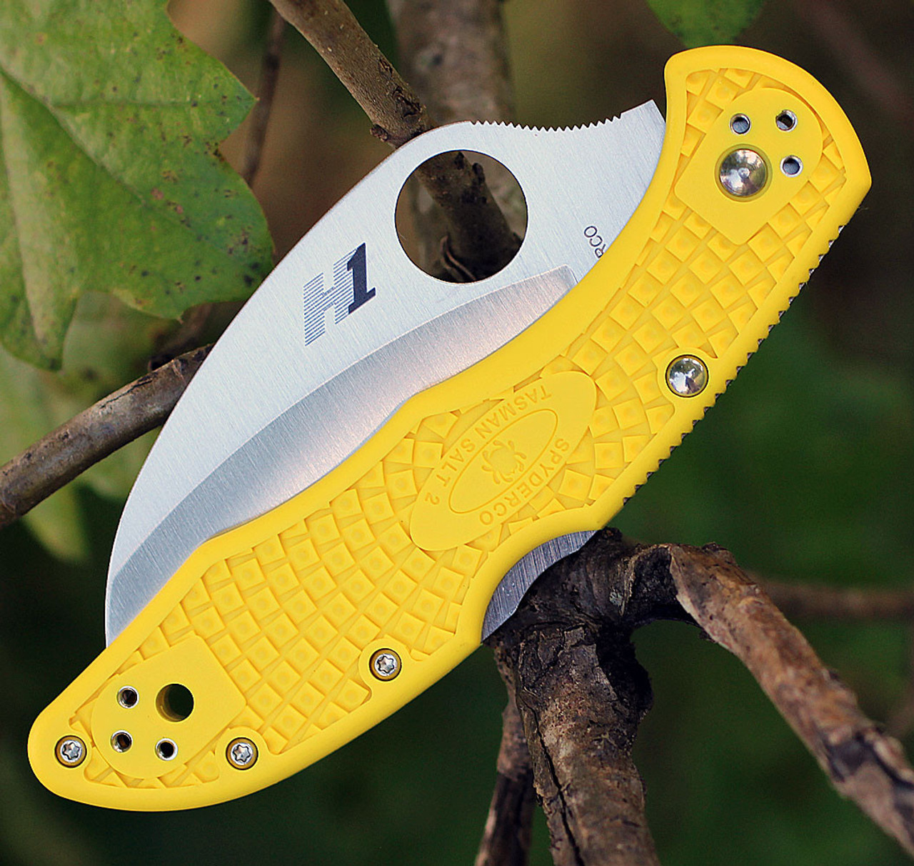 Spyderco Tasman Salt 2 FRN Yellow (C106SYL2) 4.25" Serrated Blade w/Yellow Handle