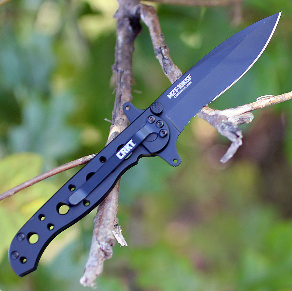 CRKT M21-10KSF Black Spear Point Serrated Knife 2110KSF | Knifeworks