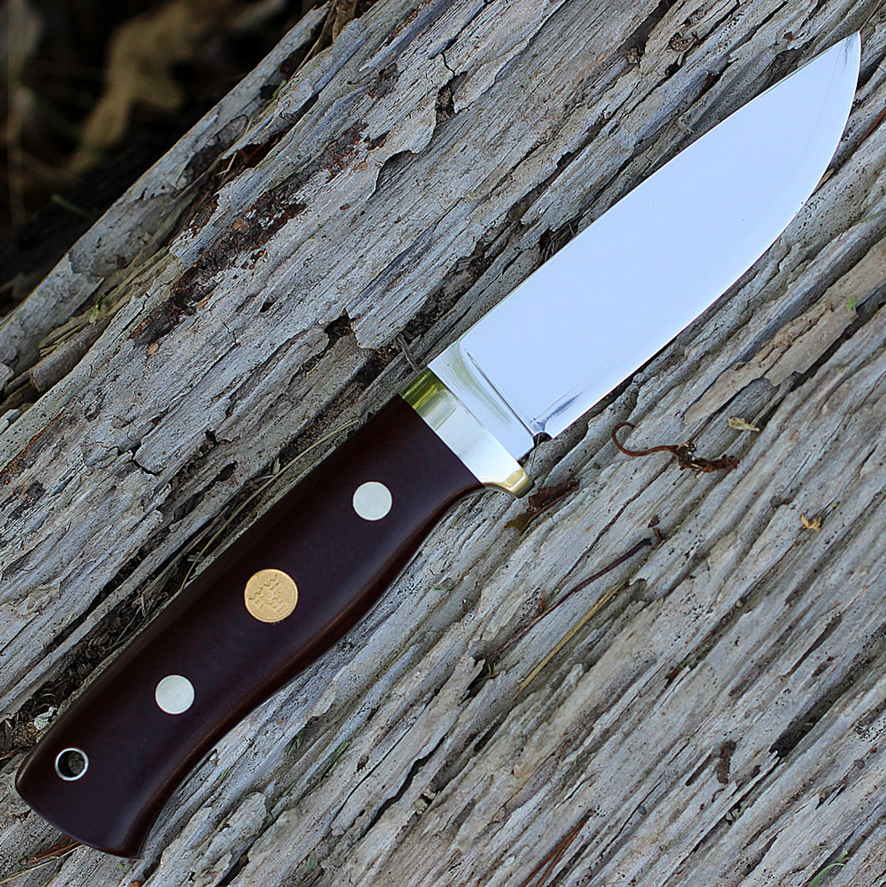 Fallkniven F1L3Gmm Next Generation (FNF1L3GMM) 4.05" 3G Steel Drop Point PLain Blade, Maroon Micarta Handle