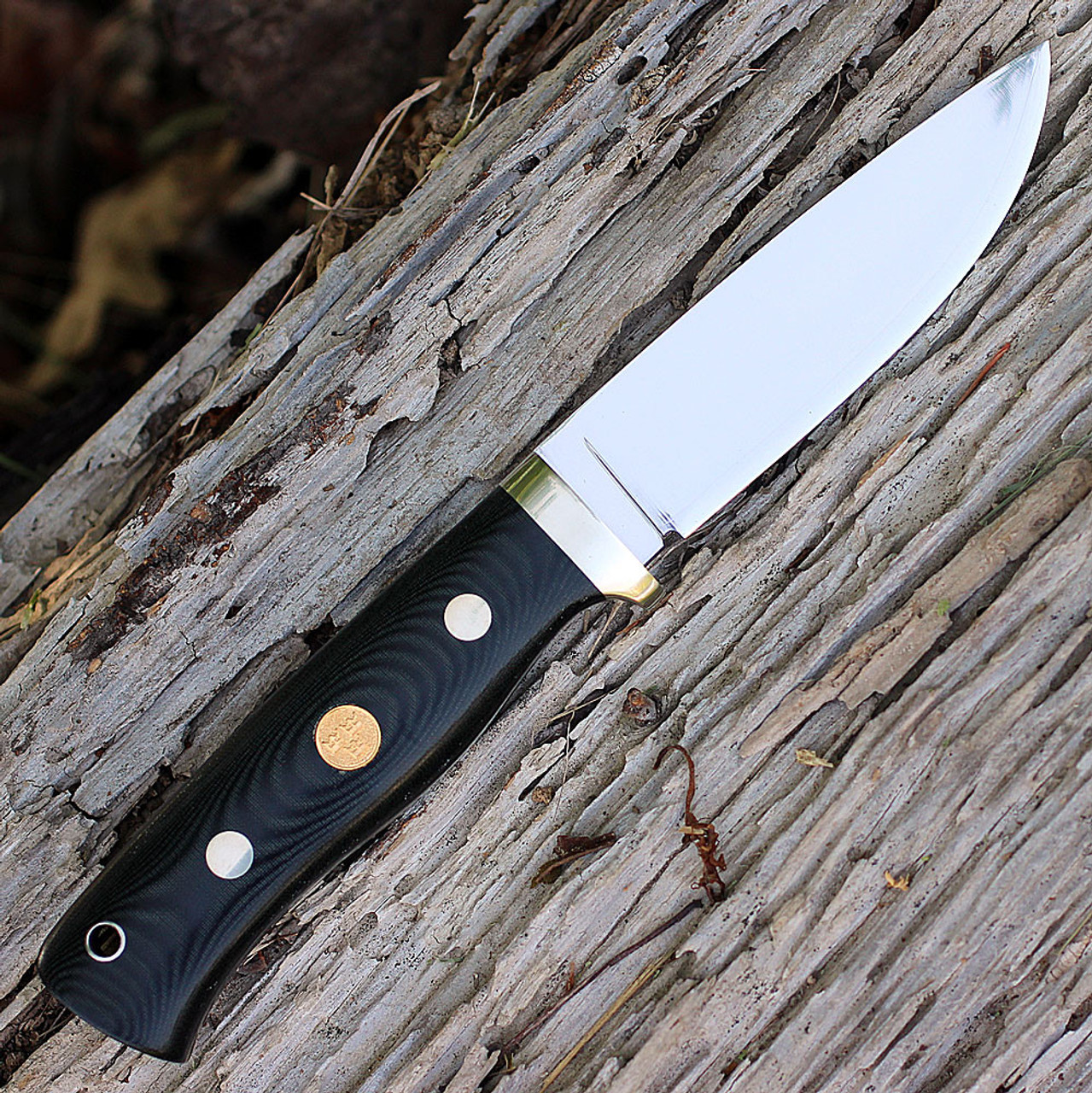 Fallkniven F1L3Gmm Next Generation (FNF1L3GBM) 4.05" 3G Steel Drop Point PLain Blade, Black Micarta Handle