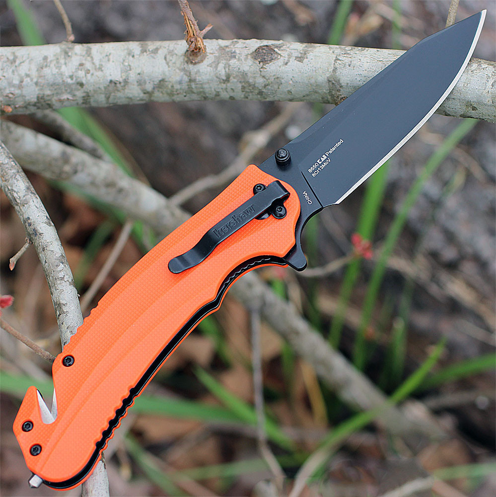 Kershaw Barricade 8650 8Cr13MoV Orange GFN Rescue | Knifeworks