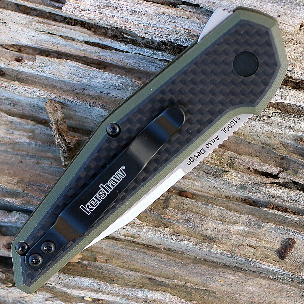 Kershaw Fraxion Carbon Fiber, G-10 (2.75" Satin 8Cr13MoV) 1160OL