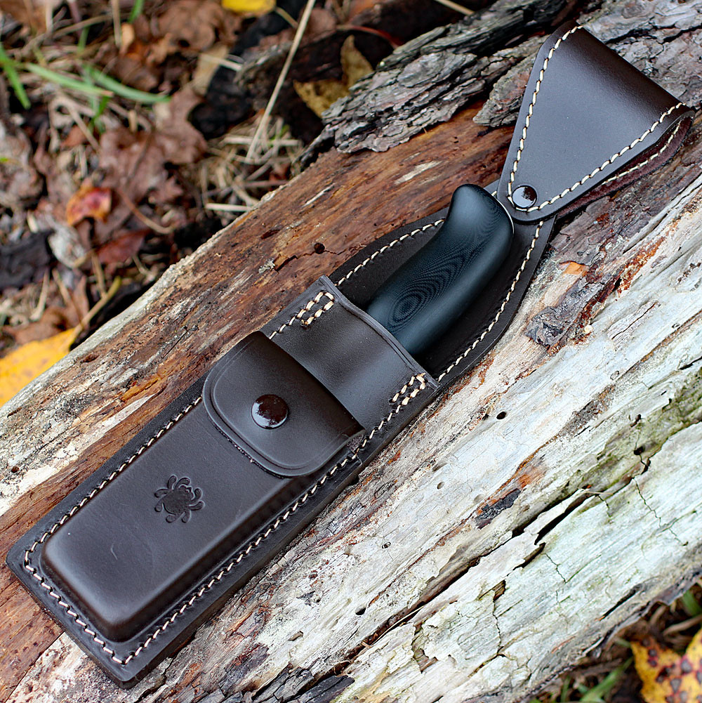 Leather Sheath with Storage Pouch