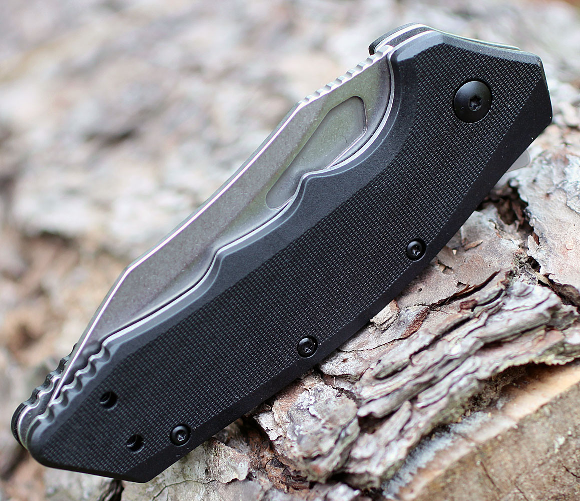 Kershaw Flitch 3930 Assisted Opening Knife showing the contoured GFN handle.