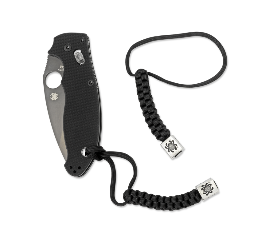 Spyderco BEAD1LY Square Bead Pewter w/ Lanyard