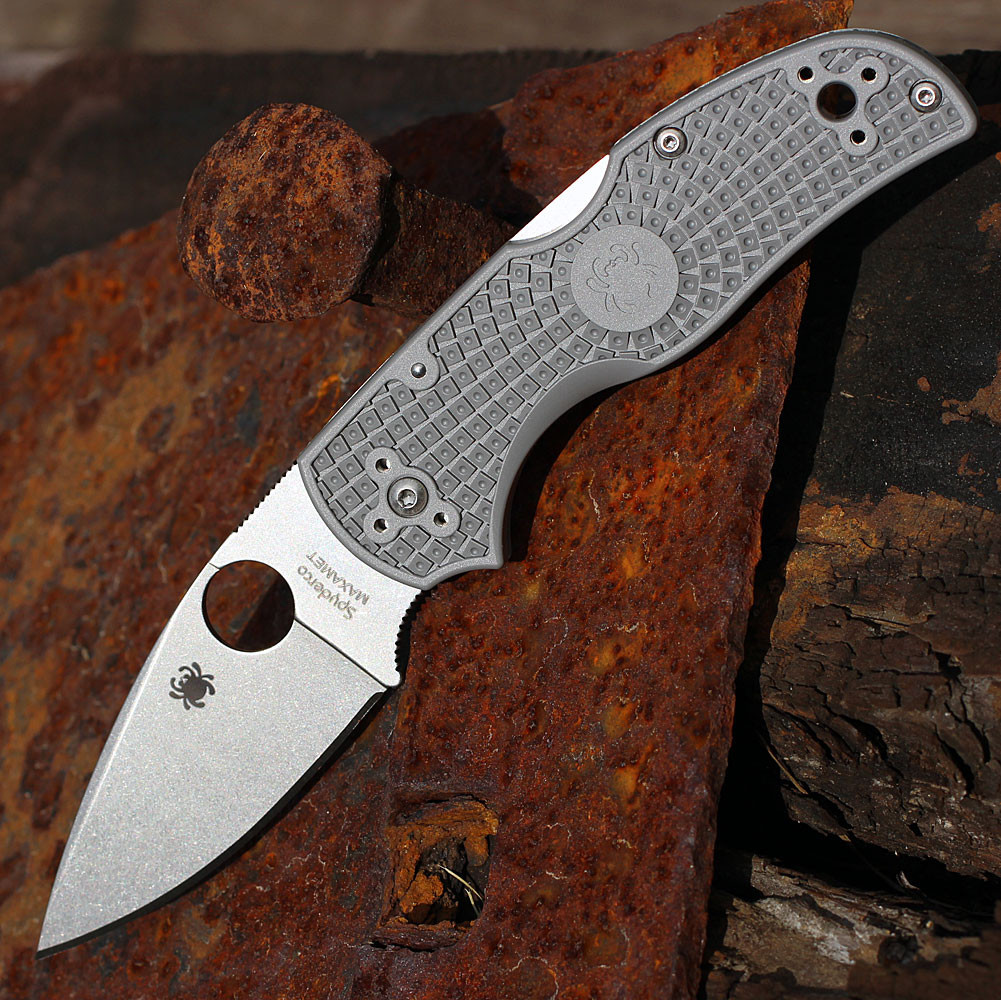 Spyderco Native 5 LW - Maxamet Plain, Gray FRN C41PGY5 | Knifeworks