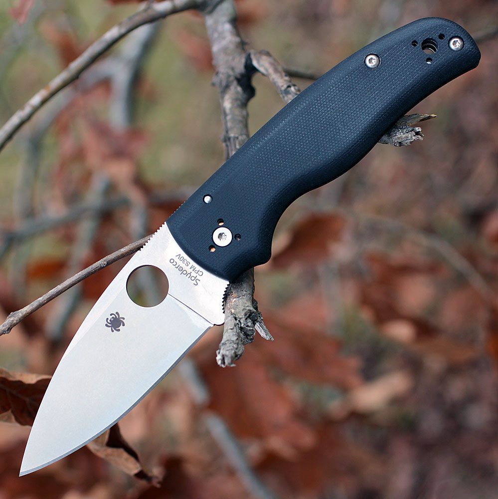 Spyderco Shaman - S30V Plain, Black G-10 C229GP | Knifeworks Spyderco Shaman - S30V Plain, Black G-10 C229GP | Knifeworks