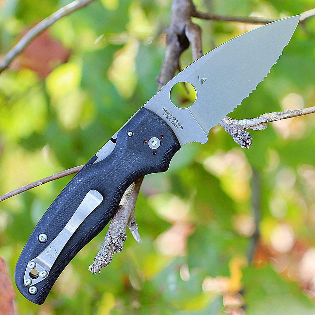 Spyderco Shaman G-10 Scales C229GS, Serrated