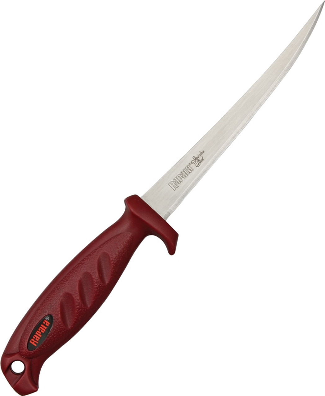 Rapala NK03150 Hawk Fillet, 6" Stainless Blade, Dark Red Resin Handle