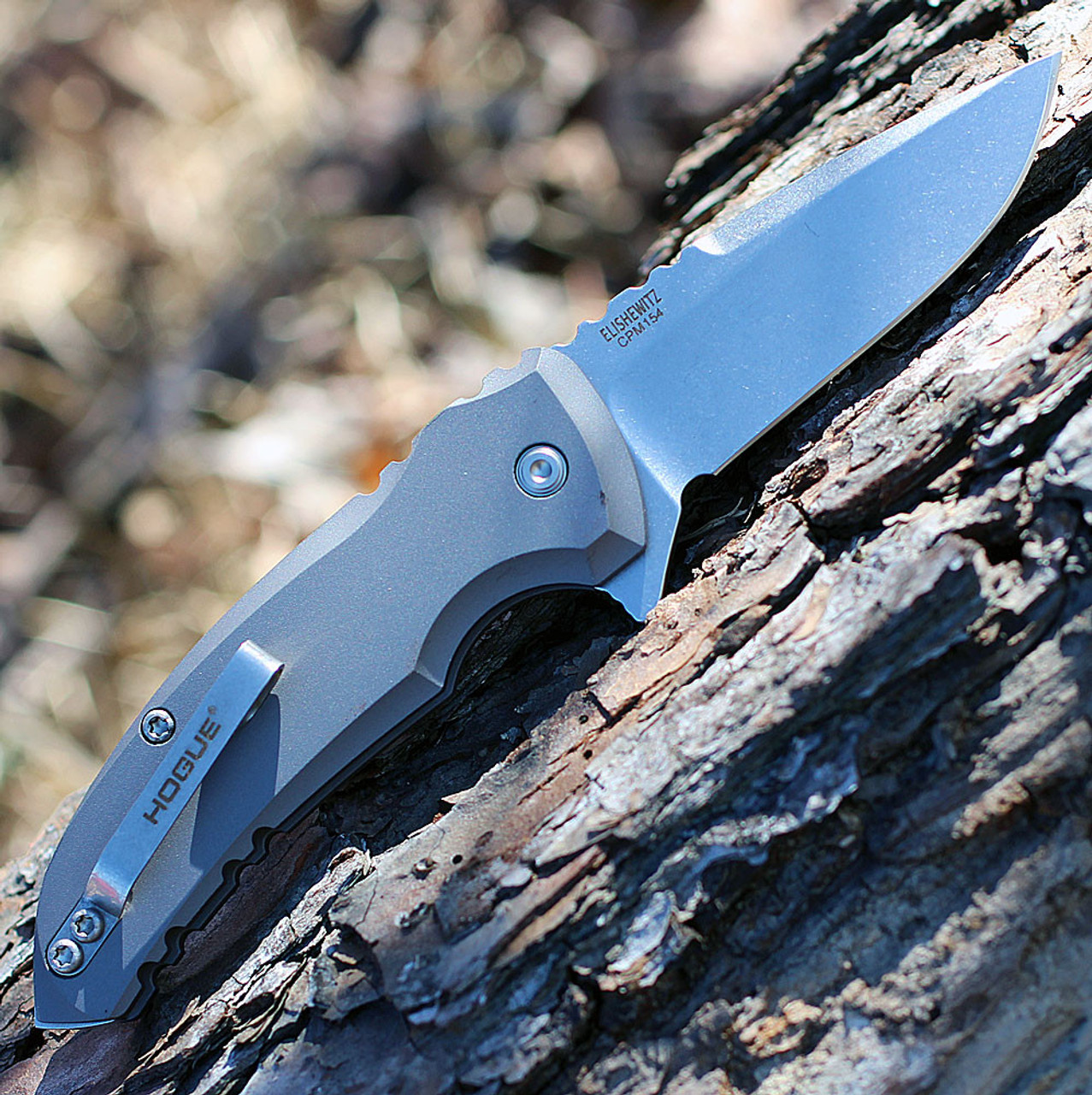 Hogue X1 Micro (HO24172) 2.75" CPM-154 Stonewashed Drop Point Plain Blade, Matte Gray Aluminum Handle, Black Nylon Zippered storage Case