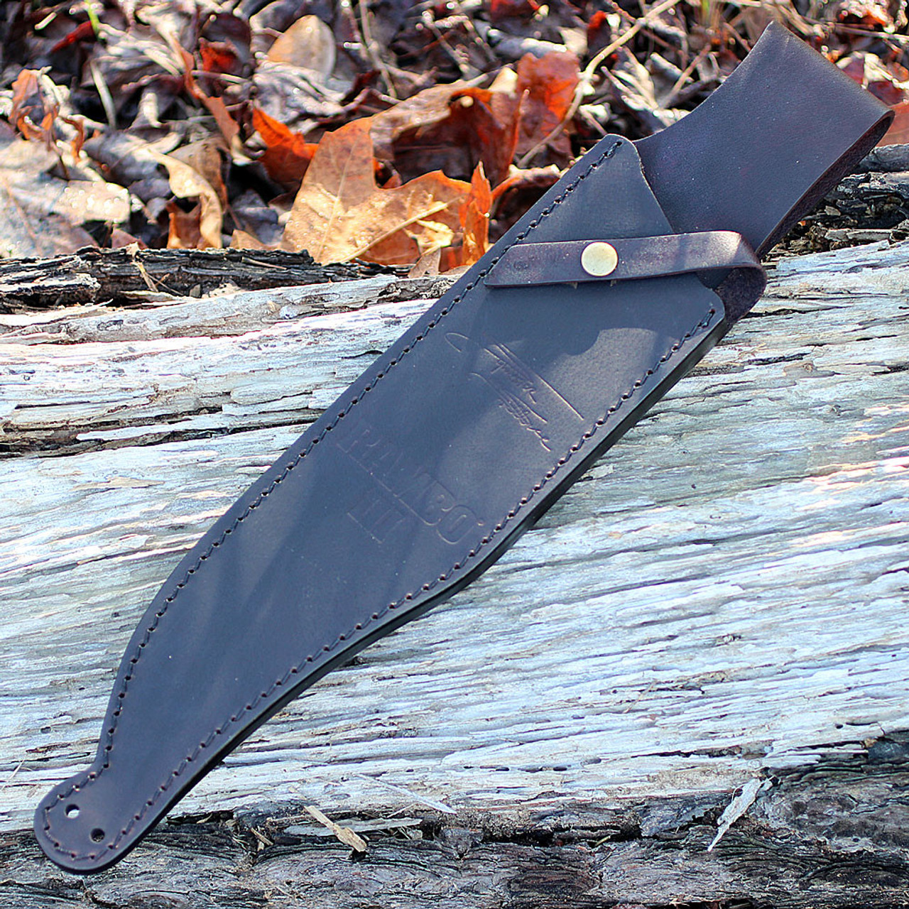 Rambo 9295 First Blood Part II Signature Edition, 10" 420 Plain Blade, Black Nylon Cord-wrapped Handle