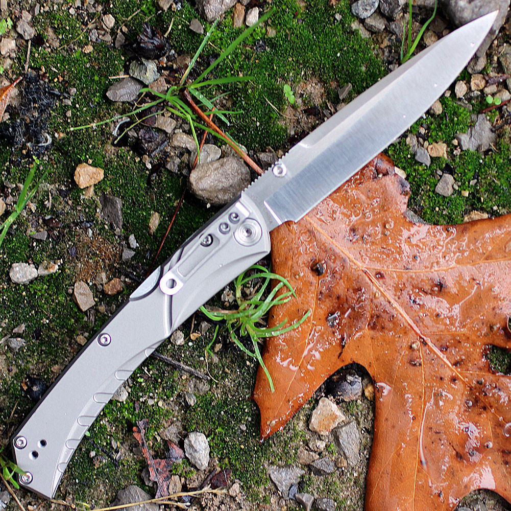 Nemesis NK-19 MPR-1 Titanium Folder, 3.44 in VG-10 Plain Blade