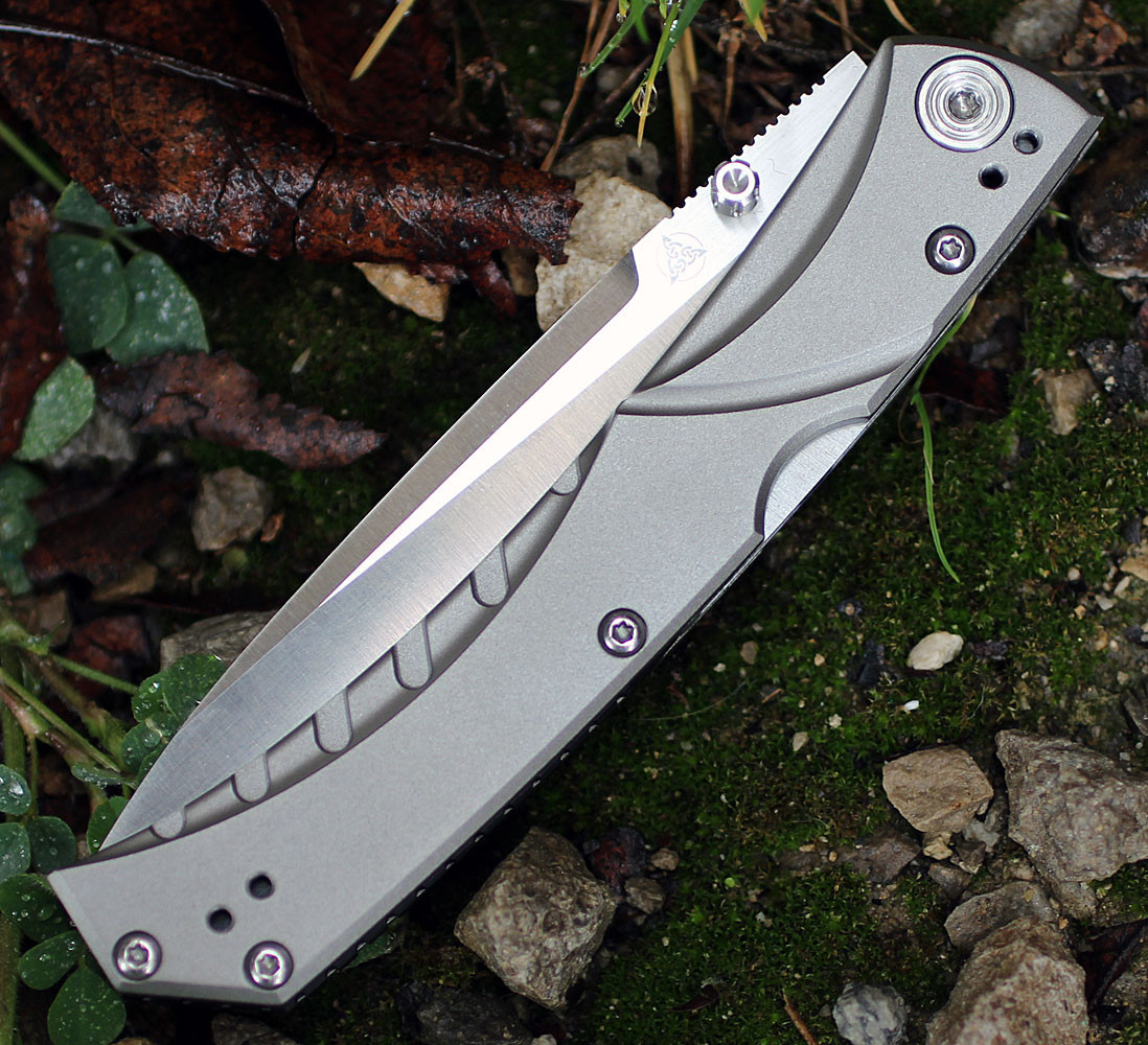 Nemesis NK-19 MPR-1 Titanium Folder, 3.44 in VG-10 Plain Blade