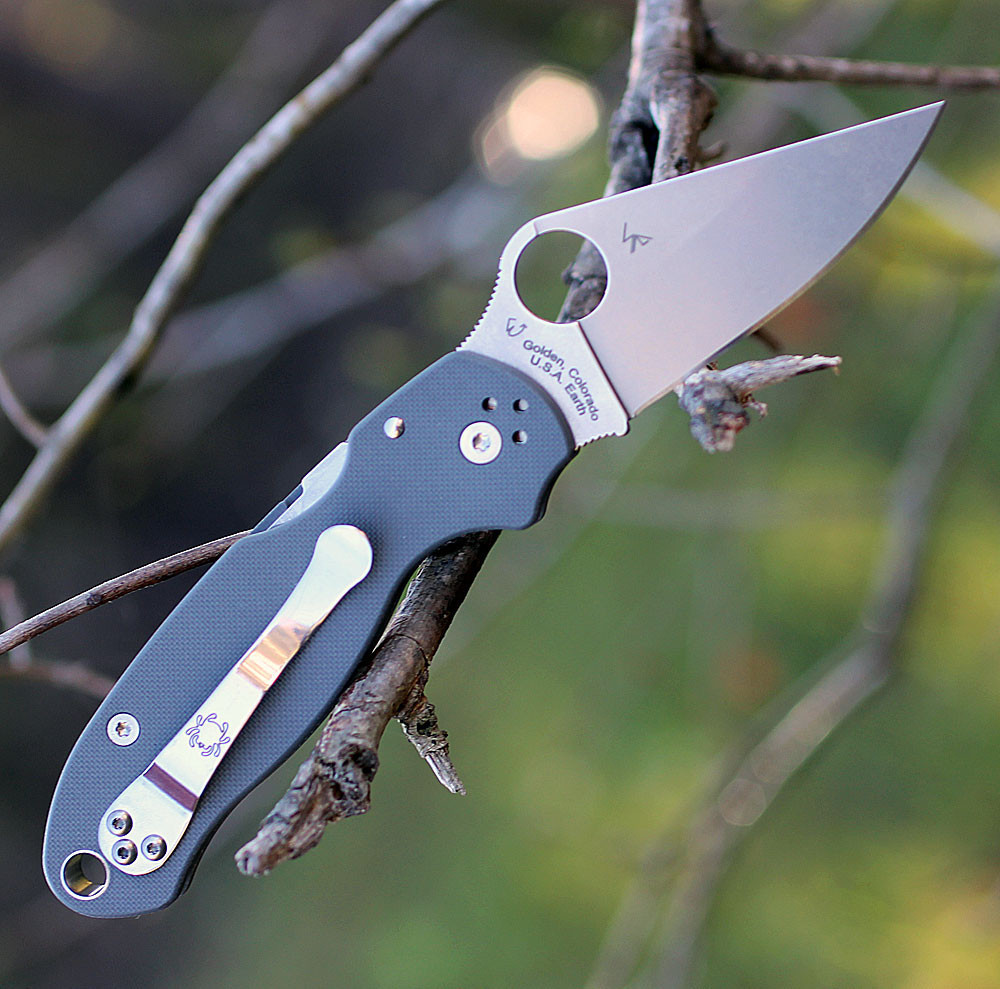 Spyderco Para 3 Grey G-10 - Maxamet Blade C223GPDGY | Knifeworks