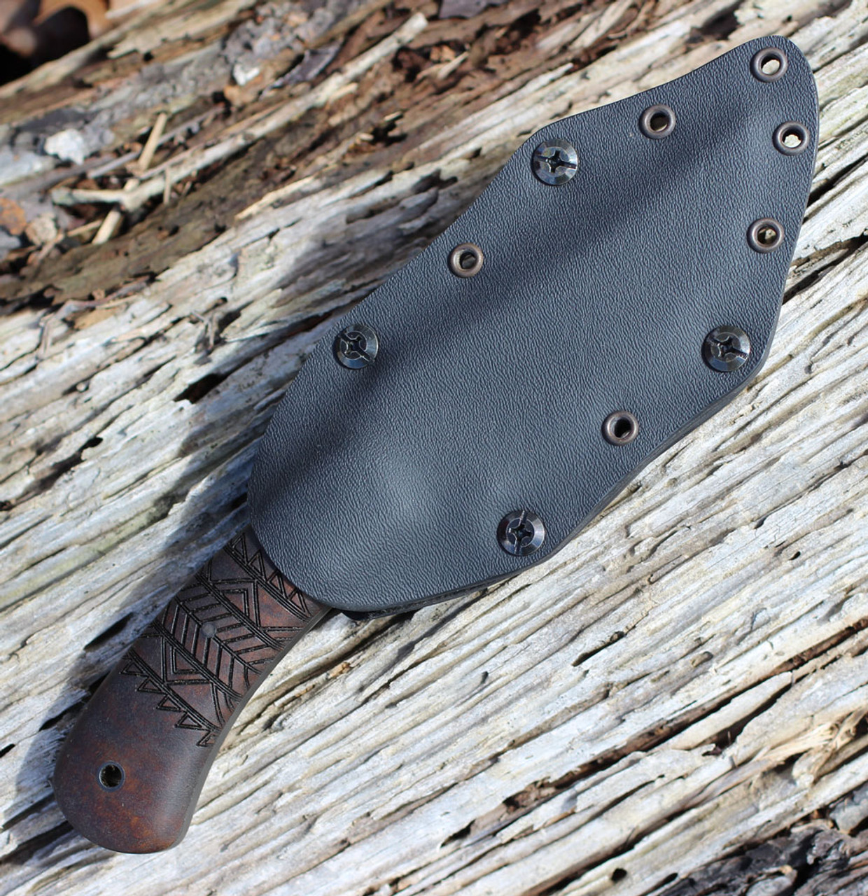 Winkler Knives 019 Blue Ridge Hunter Maple Handle with Tribal Artwork
