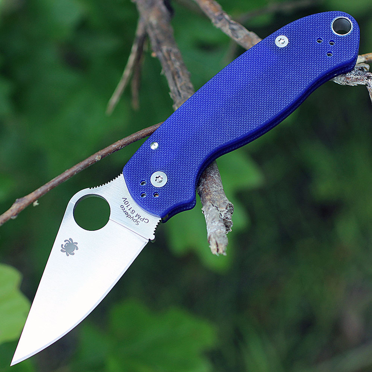 Spyderco Para-Military 3 G-10 Dark Blue C223GPDBL, CPM S110V