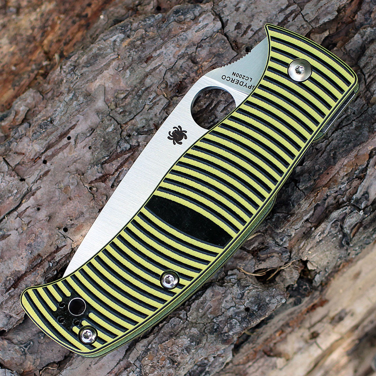 Spyderco Caribbean Leaf G-10 Black/Yellow C217GP