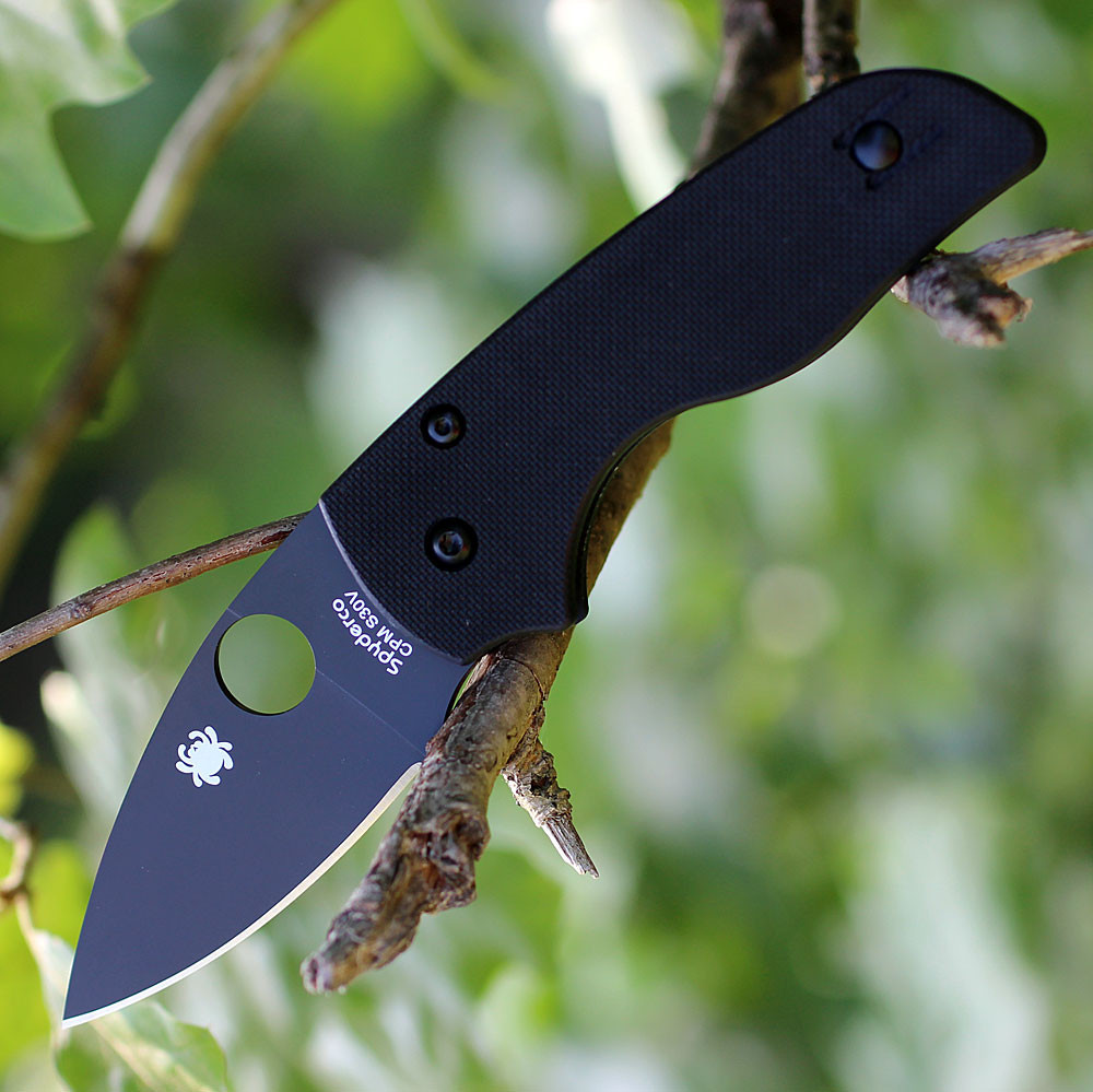Spyderco Lil' Native black blade C230GPBBK open profile