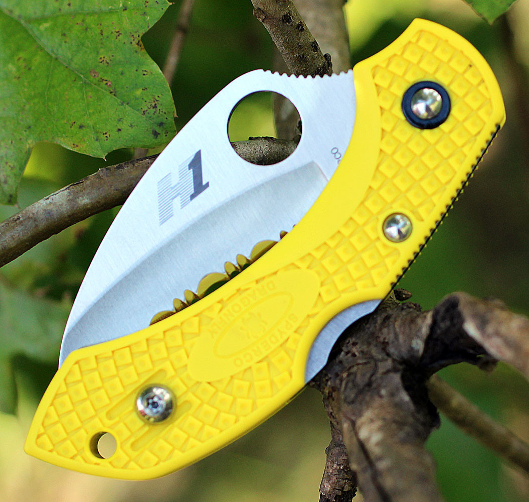 Spyderco Dragonfly 2 Salt Yellow - H-1 Hawkbill C28SYL2HB | Knifeworks
