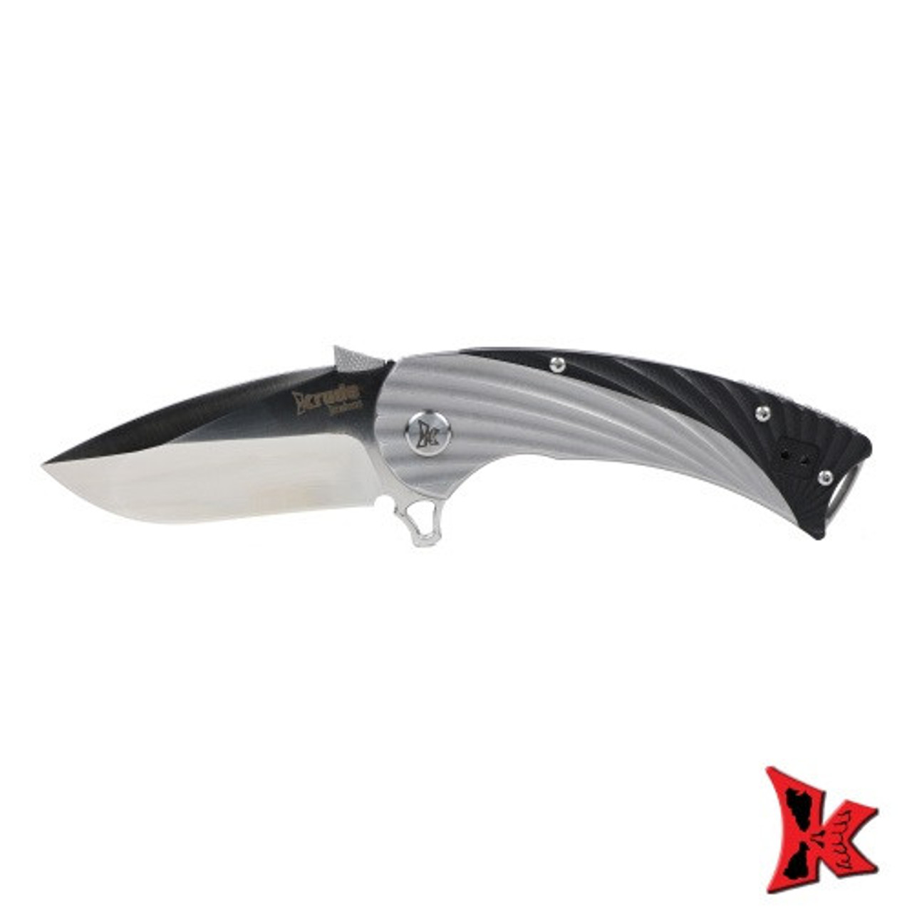 Krudo SNG723 DISCIPLINE Folder, 3.25" 9Cr18MoV Plain Edge, Black G-10 Handle