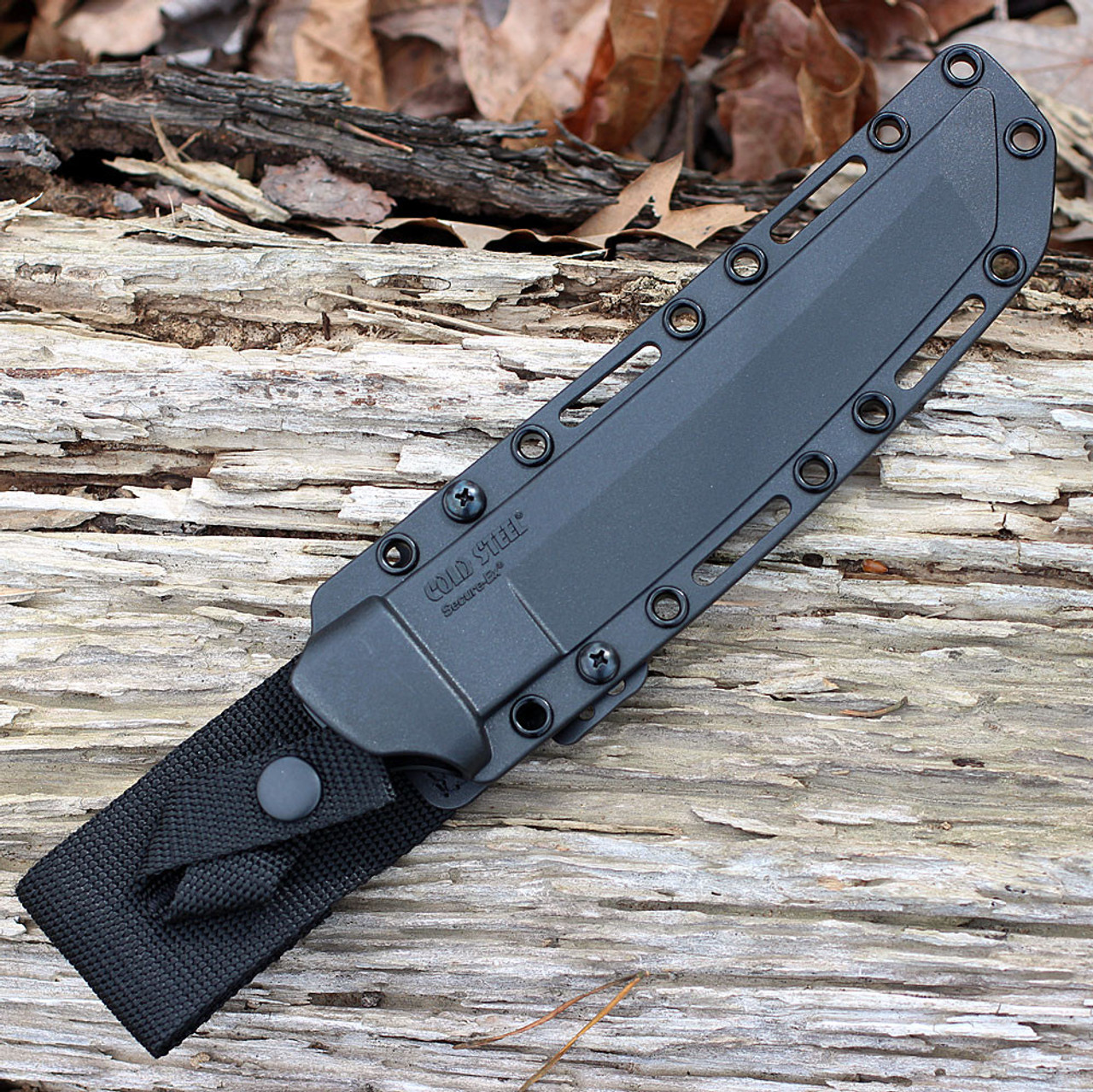Cold Steel Recon Tanto (CS35AM) 7" VG-10 Satin Tanto Plain Blade, Black Kray-Ex Handle, Black Secure-Ex Sheath