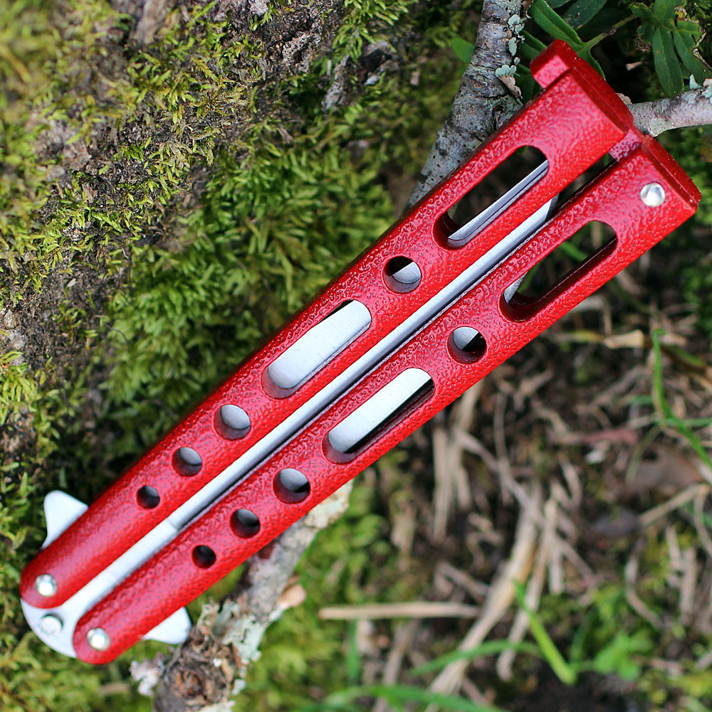 Bear & Son Butterfly Red | BC117R | Knifeworks