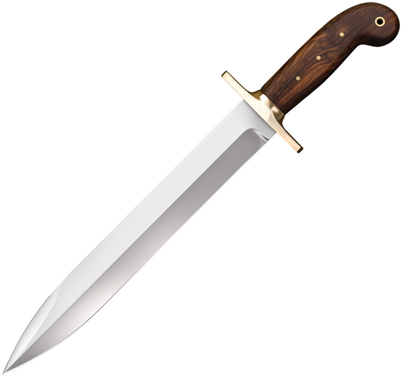 Cold Steel 1849 Rifleman's Knife (CS88GRB) 12" 1085 Satin Spear Point Plain Blade, Rosewood Handle, Black Leather Sheath