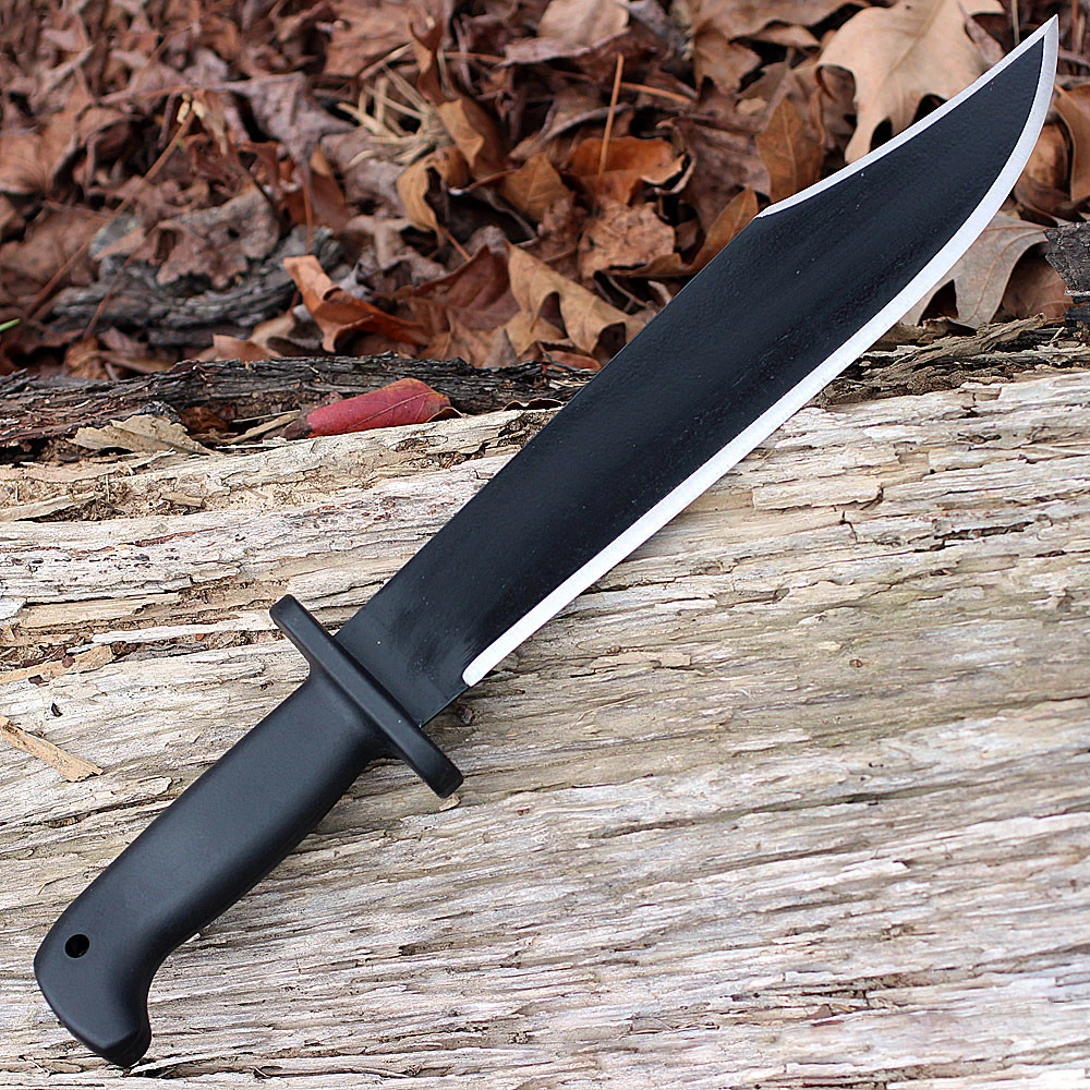Cold Steel Black Bear Bowie CS-97SMBWZ Black Powder Coated Clip Point Blade Detail View
