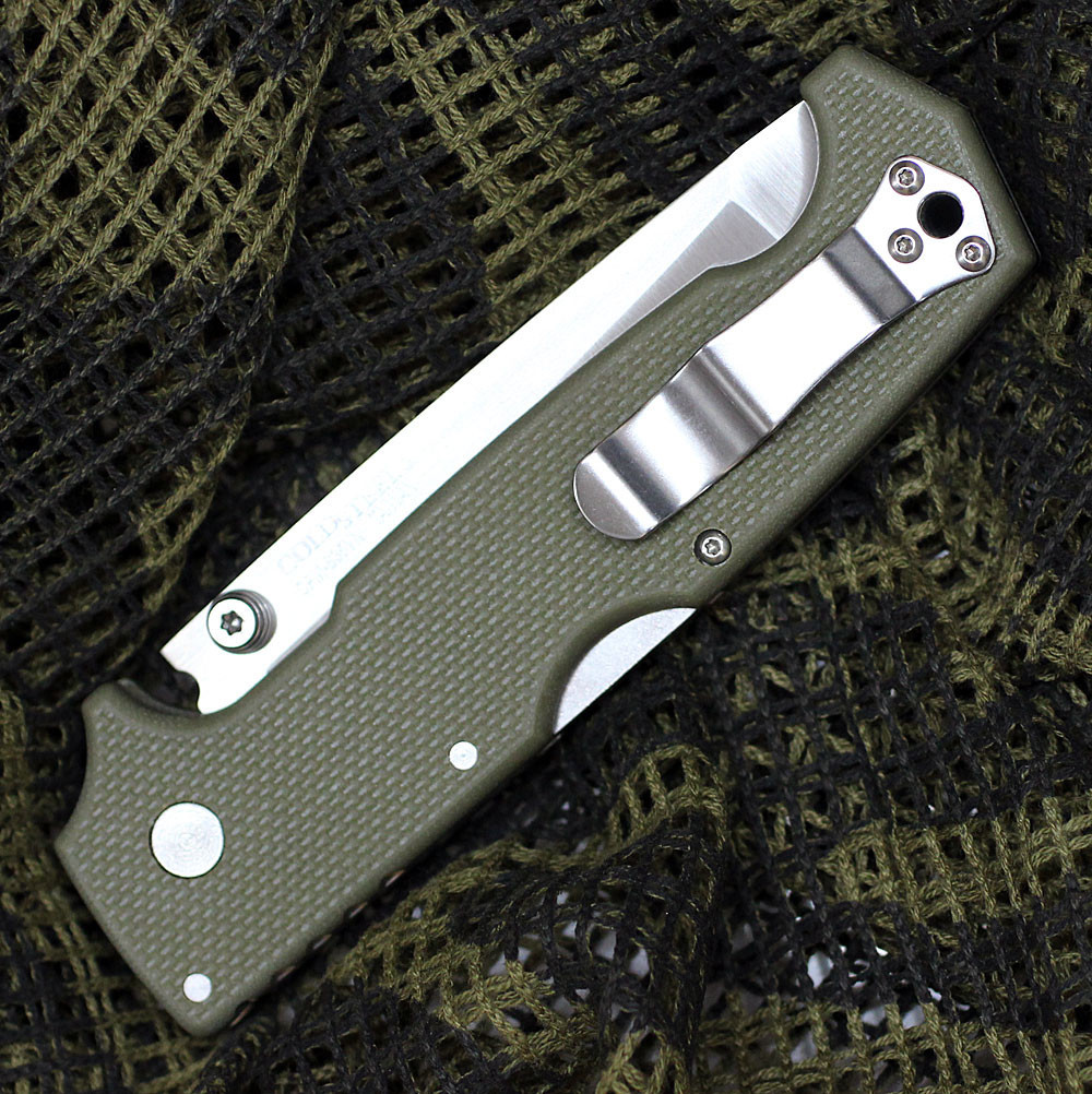 Cold Steel 62LA SR1 Tanto, 4" CPM-S35VN Plain Blade, OD Green G-10 Handle